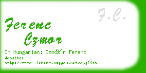 ferenc czmor business card